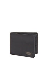 GUESS 2 USCITA Portafoglio Uomo con scomparti per monete Nero
